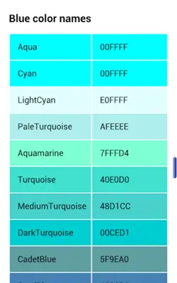 Color Names android App screenshot 0